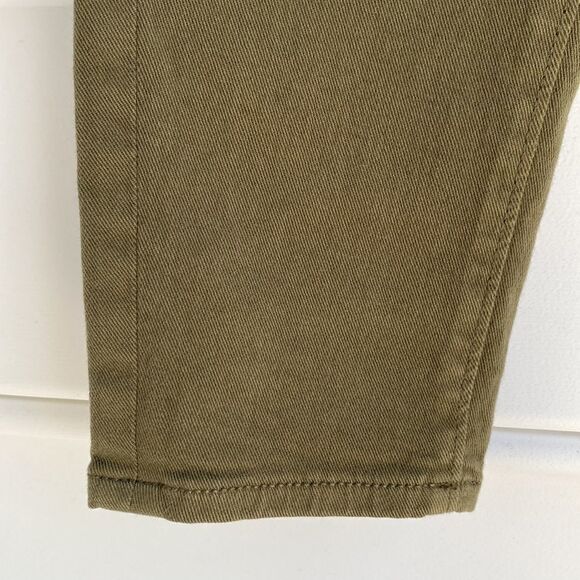 LOFT Ann Taylor High‎ -Rise Button Front Skinny Ankle Jean Olive Size 2 NWT - Picture 5 of 14
